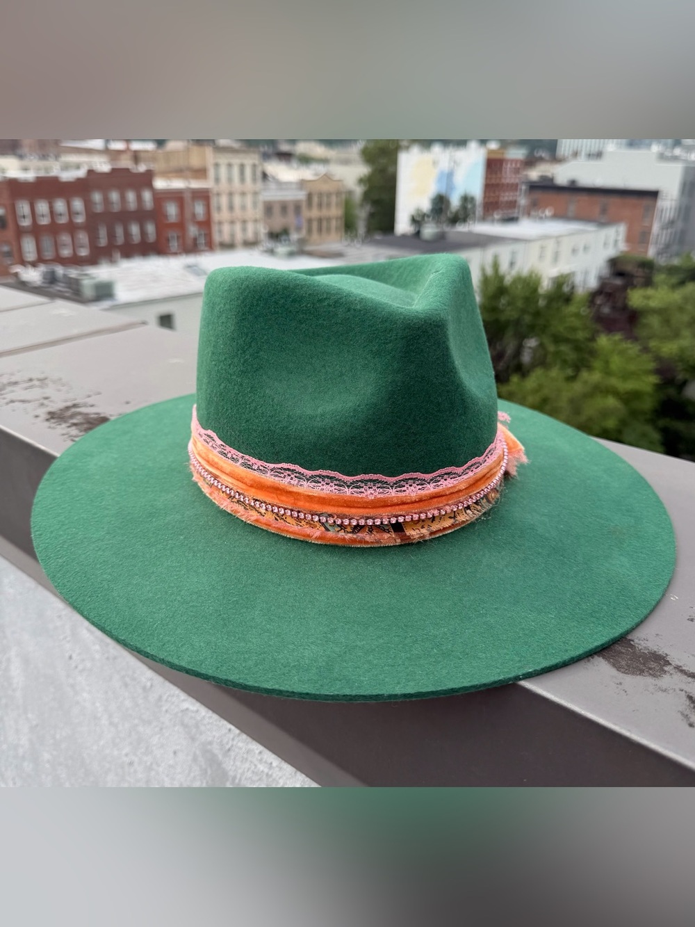 Emerald Green 100% Aussie Wool Hat | Size 57 | One-of-a-Kind
